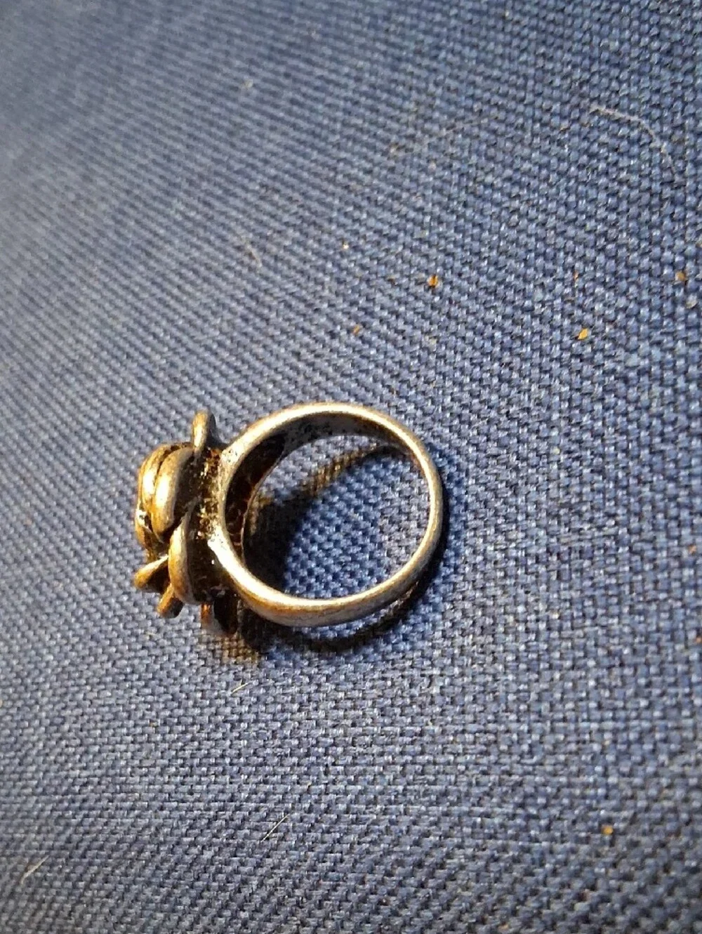 Silver Rose Floral Ring - Silver